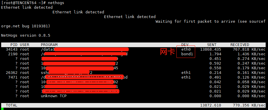 linux查看网卡