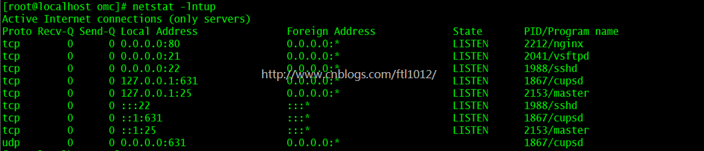 centos netstat