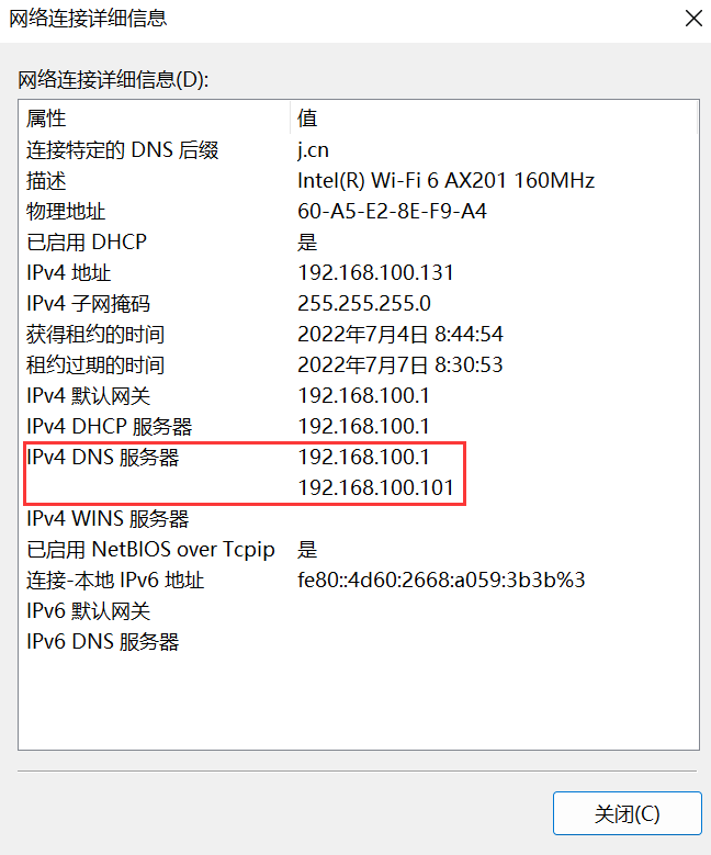 linux查看dns地址