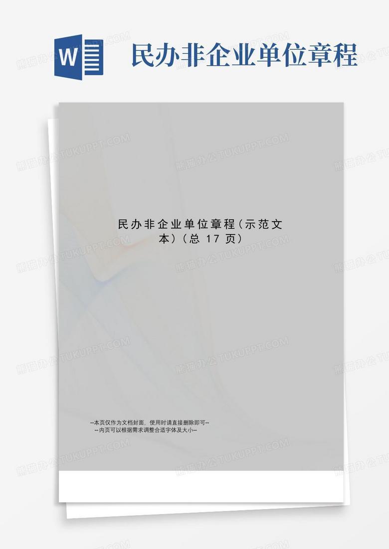 民办非企业单位章程备案
