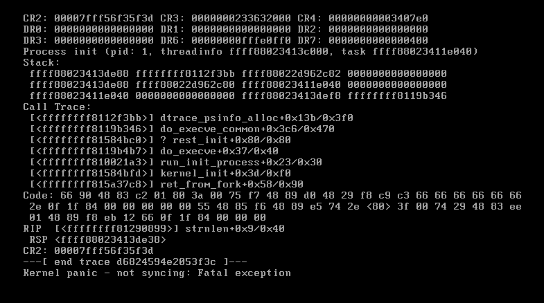 kernel panic -not syncing
