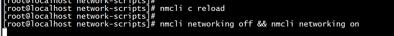 nmcli 重启网卡