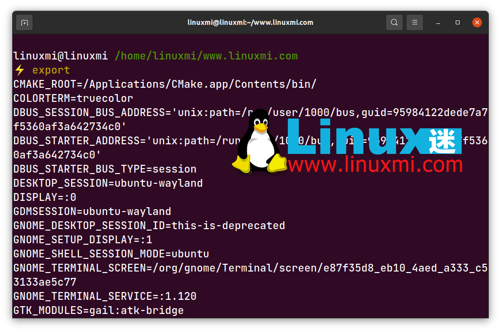 linux export 环境变量