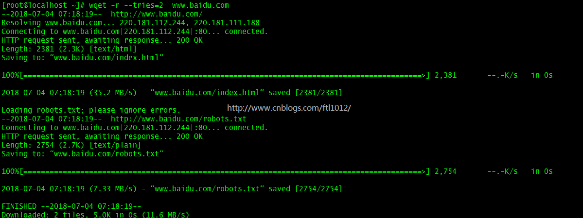 centos7 wget