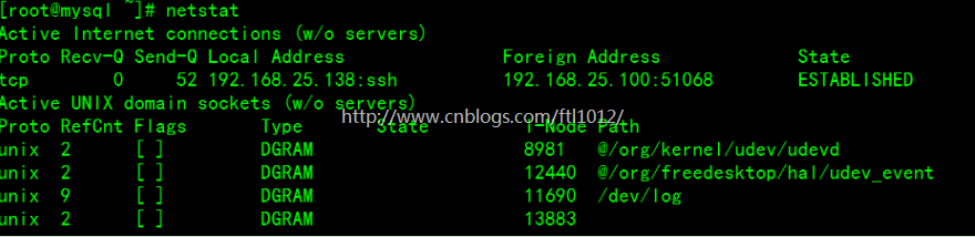 centos netstat