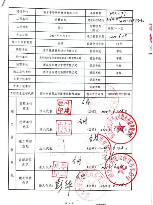 市政工程竣工验收备案表文档下载