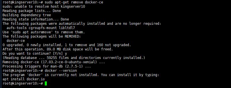 ubuntu删除docker