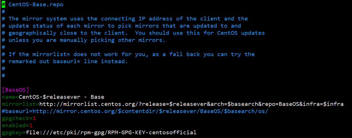 centos 修改yum源