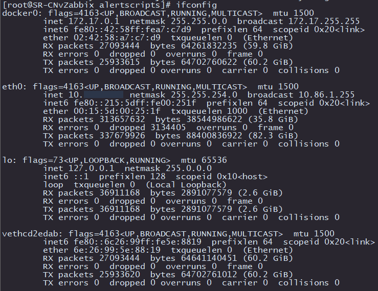 centos7 ifconfig