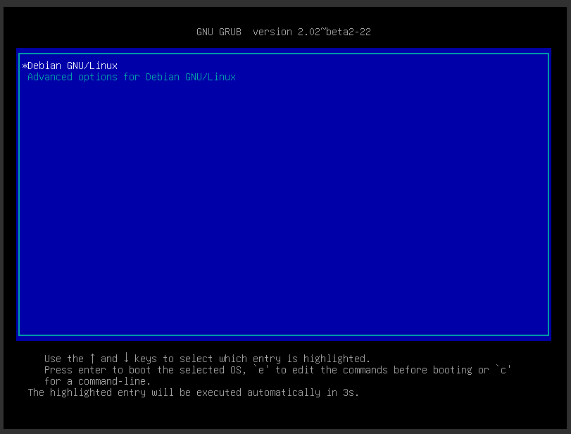 debian 重启