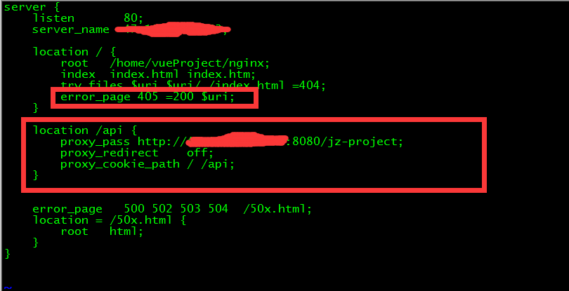 405 not allowed nginx