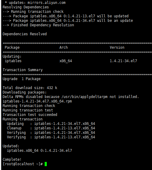 安装iptables